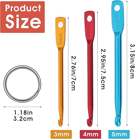 LunArts™ Portable Crochet Hook Set