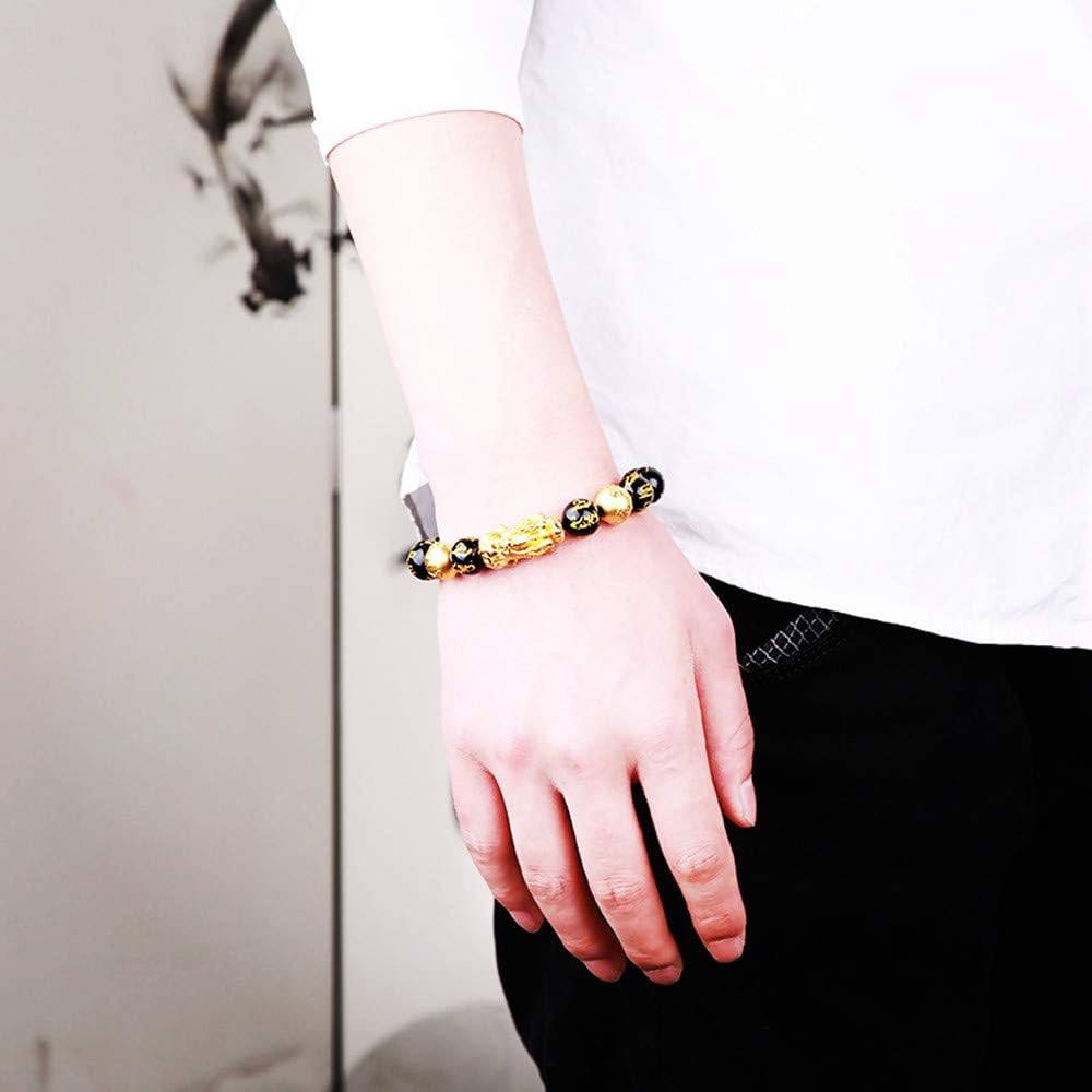 Feng Shui Wealth & Luck Pixiu/Piyao Obsidian Bracelet