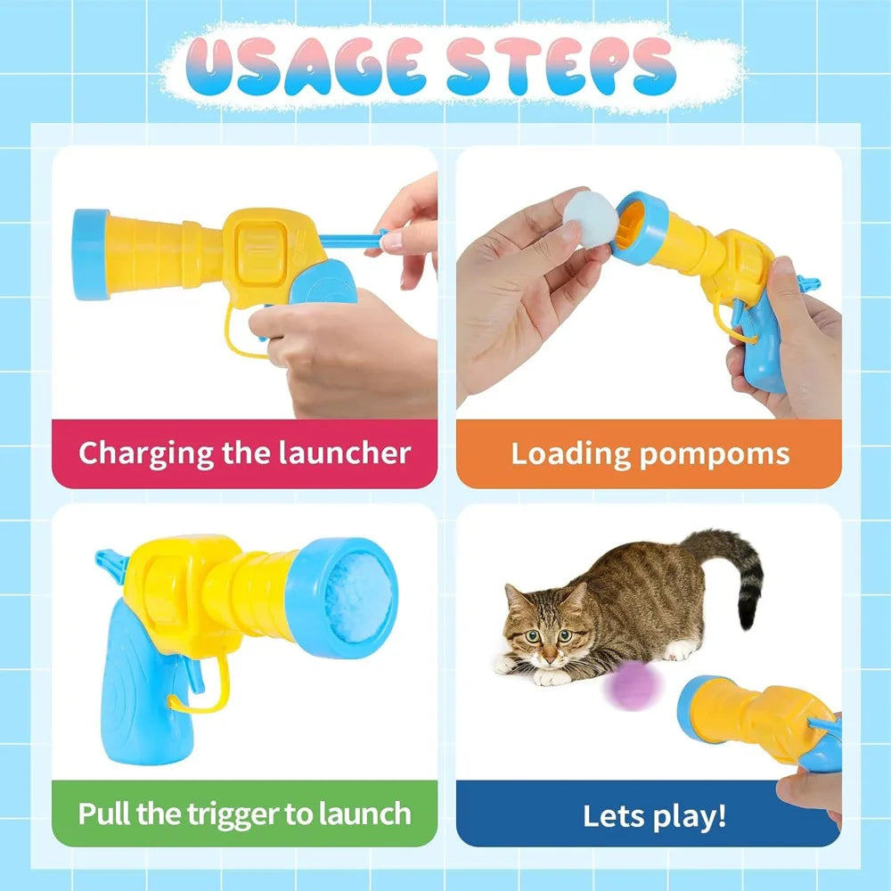 Plush Ball Shooting Gun Cat Toys