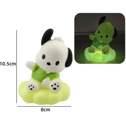 New Kawaii Sanrios Night Light Enamel Cloud Cartoon Kuromi Cinnamoroll Pochacco